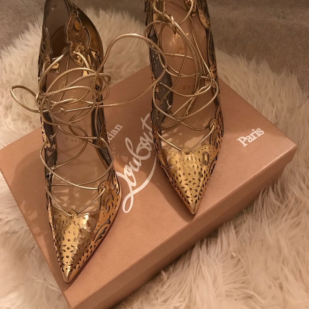 Christian Louboutin Gold Heels